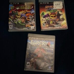Sony PS3 Game Case Lot - Blue and Multi-Color Covers